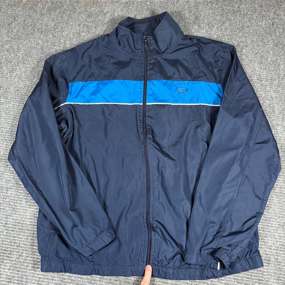 Vtg Starter Track Jacket Mens Large Navy Blue Athletic Windbreaker Full Zip